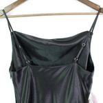 Birdy Grey Birdy‎ Grey Lisa Shiny Satin Midi Slip Dress Black Size S Photo 6