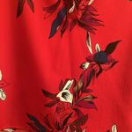 SheIn Red floral print short sleeve blouse woman’s size small Photo 3