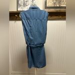 Guess  Sleeveless Denim chambray lace up bodice Dress with Belt Sz Xl Photo 1