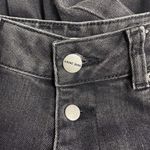 ANINE BING  Button Fly Raw Hem Mid Rise Slim Jeans Charcoal Black Size 26 | 2 Photo 4