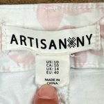 Artisan NY Floral White Soft Pink Rose Shorts 10 Photo 5