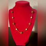 Trifari Vintage Gold Spiral | Faux Pearl Necklace Photo 1