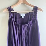 Loft  Ann Taylor Purple Sleeveless Shift‎ Dress Womens Size M Pleated w/ Belt Photo 1