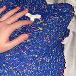 Cloud Ten Blue Rainbow Polkadot Crochet Sweater Photo 5