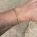 Gold Bracelet Rope Chain 8in 4mm Photo 0
