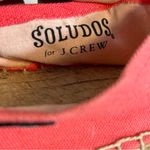 Soludos  for J. Crew Cotton Espadrille Pink Flat Shoes Size 38 Photo 7