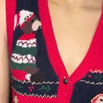 Vintage Capacity women’s Festive Red and Black Women's Sweater Vest size M Size M Photo 6
