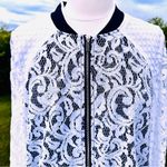Kensie Kenzie White Lace Zippered Jacket Photo 6