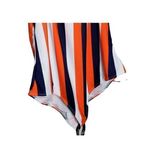 Boohoo New Swimsuit Plus Size 20 One Piece Orange Scoop Back Stripe Pool Beach Photo 3