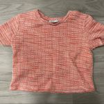 ZARA  Women’s Orange Textured cut off cropped knit Sweater Photo 2