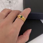 Gemstone Open Ring* 18K Gold Plated Ring* Royal Ring*Open Ring* Colleague Graduation Gift * Birthday Gift Multiple Photo 0