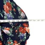 Poetry Mini Dress Womens S Navy Blue Floral Asymmetrical Layered Cover Up Boho Photo 7