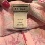 L.L. Bean Cardigan Sweater Lobster Print Pink Green Cotton Button Front Large Photo 3