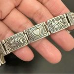 Brighton Retired OP Art Silver Heart Motif Multi-Strand Link Bracelet 40g. Photo 13