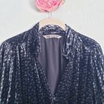 ZARA  Black and Blue Long Sleeve Velvet Mini Dress Photo 4