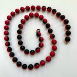 Pink and black beaded vintage necklace Photo 3