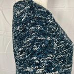 Talbots Tweed Fit & Flare Short Sleeve Crew Neck Dress Womens 10P Teal Black New Photo 5