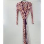 Free People NEW Womens Phoebe Printed Wrap Maxi Dress Extra Small Costal Cowgirl Photo 4