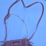 Maje  Mini Pink Suede Fringe Shoulder Bag Photo 9