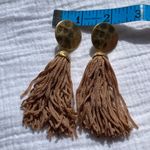 Francesca’s Collection Tan Tassel‎ Earrings Gold Photo 2