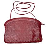 Etienne Aigner Vintage Purse Oxblood Burgundy Woven Leather Crossbody Bag Photo 0