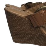 BOC Born Womens Brown Faux Woven Leather Double Buckle Platform Wedge Sandals 9M Size 9 Photo 1