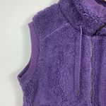 Artisans Vest XXL‎ Purple Plush Fleece Sleeveless High Neck Drawstring Photo 4