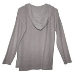 PINK - Victoria's Secret  Gray White Pullover Long Sleeve Hooded Shirt Sweater Sz S Photo 1