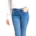 NYDJ ‎ Blue Ankle Girlfriend Jeans Cool Embrace Lift Tuck Stretch Denim Casual Photo 0