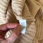 Aerie  Oversized Tan Cotton V Neck Sweater Size Large Photo 5