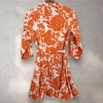 Cynthia Steffe  Fit & Flare A-Line Floral Belted Poplin Dress Button‎ Up Sz L Photo 7