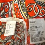 H&M  Orange Paisley A-Line Skirt Photo 3