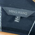 Ming Wang  Black Knit Hook Front Jacket‎ S Geometric Dots Classic Photo 3