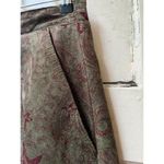 80s leather paisley maxi skirt M Aline stretch Ranch hippie Western Ranch boho Brown Size M Photo 5