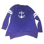 Rue 21 π3/$15 SALE π Blue and White Nautical Sweater Anchor Photo 0