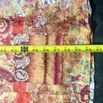 Christopher & Banks Patchwork Embroidered Midi Skirt BOHO Size 14 Lined Side Zip  Photo 6