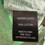 Nursing Queen Mint Green Eyelet Midi Dress Size L Cotton Tiered Ruffle Sleeve Size L Photo 4