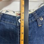 Ymi  Flare Jean Womens Sz 11 Medium Blue Mid Rise Embroidered Pocket Y2K Festival Photo 9