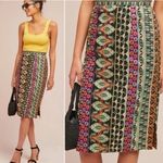 Anthropologie  Vanessa Virginia Moroccan Nights Embroidered Pencil Skirt Size 0 Photo 1