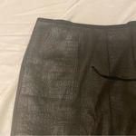 Black Croc Leather Pencil Skirt Sz 6 womens Tom K Nguyen 100% Leather Skirt sz 6 Photo 4