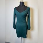 Dress the Population  Teal Long Sleeve Mini Dress Women’s Size Medium Photo 1