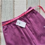 Nike Essential Loose Fit High Rise Light Bordeaux Fleece Lined Sweat Shorts S Photo 4