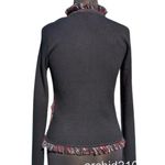 Cache  Multi Color 2 Way Un Zip 2 Navel Top Sweater New Stretch Eyelash NWT $148 Photo 2