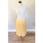 LC Lauren Conrad Yellow Satin Polka Dot Midi Skirt Photo 2