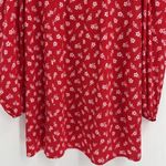 & Other Stories & Other Stories Floral Bow Detail Long Sleeve Mini Dress Size 0 Red White Girly Photo 5