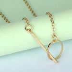 Gold plated lariat necklace Photo 4