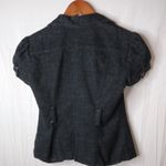 BCX  M Black Denim Jeans Waist Jacket Photo 4