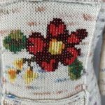 Anthropologie Anthro Sleeping on Snow Floral Cardigan Sweater Small Ivory Wool Alpaca Mohair Photo 6