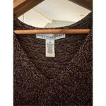 Josephine Chaus ‎ Metallic Sleeveless Sweater Size Medium Gold/Brown Photo 1