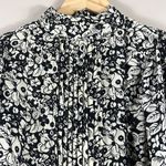 Topshop  Black Pintuck Pleated Drama Balloon Sleeve Blouse Photo 2